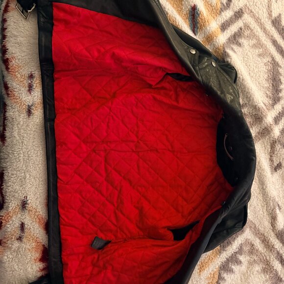 Rag & Bone Mackenzie Leather Biker Jacket Shearling Collar - Picture 10 of 13